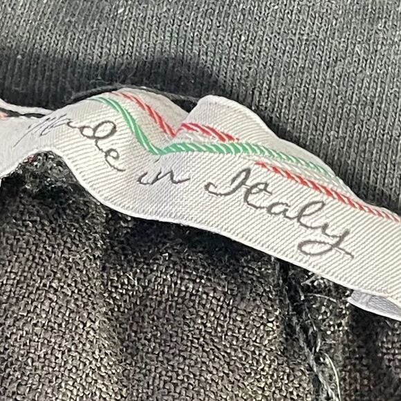 Made in Italy Black Linen Pull On Bermuda Shorts - Picture 6 of 7